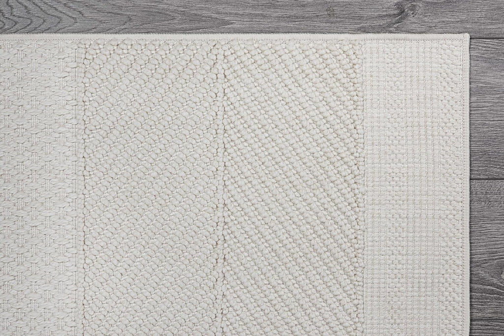 Beverly Rug Micro Loop Large Area Rug White 9x12 Modern Luxury Boho Geometric Durable Indoor Area Rugs for Living Dining Room Office Stain Resistant Non Shedding Casual Indoor Carpet White 9 x 12