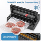 MAGIC SEAL MS300 Precision Vacuum Sealer Machine, Commercial Double Pump Food Sealer with Built-in Auto Cooling System, Compatible with Mylar, Smooth and Embossed Bags, Extra Wide 8 mm Seal