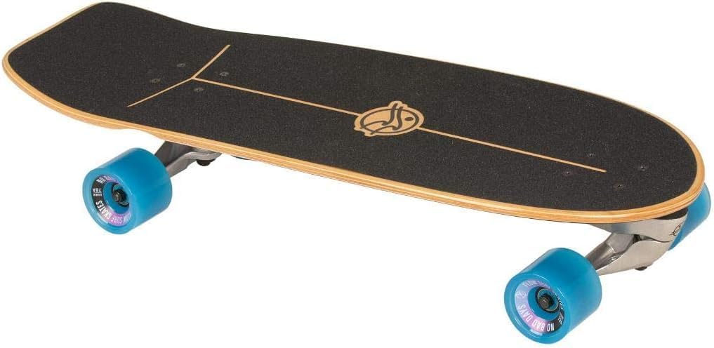 Flow Surf Skates Cruiser - 29"x10" 7-Ply North American Maple Deck, Carving Truck, Fully Assembled, Supports up to 275 lbs for Surf-Like Carving