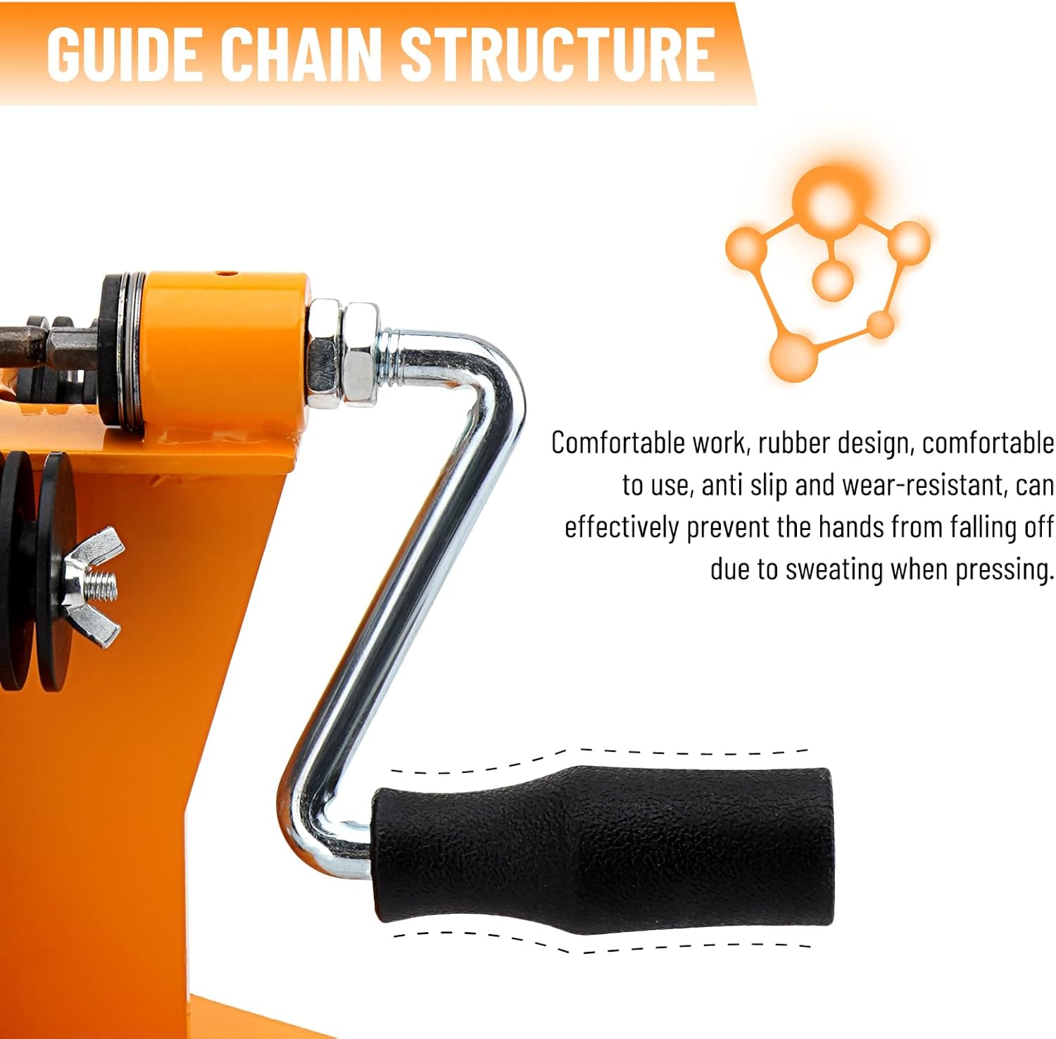 2-in-1 Chainsaw Chain Breaker and Spinner, Manual Chain Breaker and Rivet Spinner, Benchtop Chainsaw Chain Repair Tool with 3 Quenching Drill Bits, 3 Anvils, and 2 Hex Wrenches