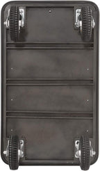 Global Industrial Silver Stainless Steel Bellman Cart Curved Uprights 8" Pneumatic Casters, 41-1/4"L x 24" W x 75" H, Hotel Luggage Cart for Commercial Use, Condos, Resorts