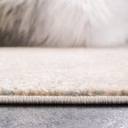 SAFAVIEH Adirondack Collection Area Rug - 12' Square, Beige & Slate, Modern Abstract Design, Non-Shedding & Easy Care, Ideal for High Traffic Areas in Living Room, Bedroom (ADR207B)