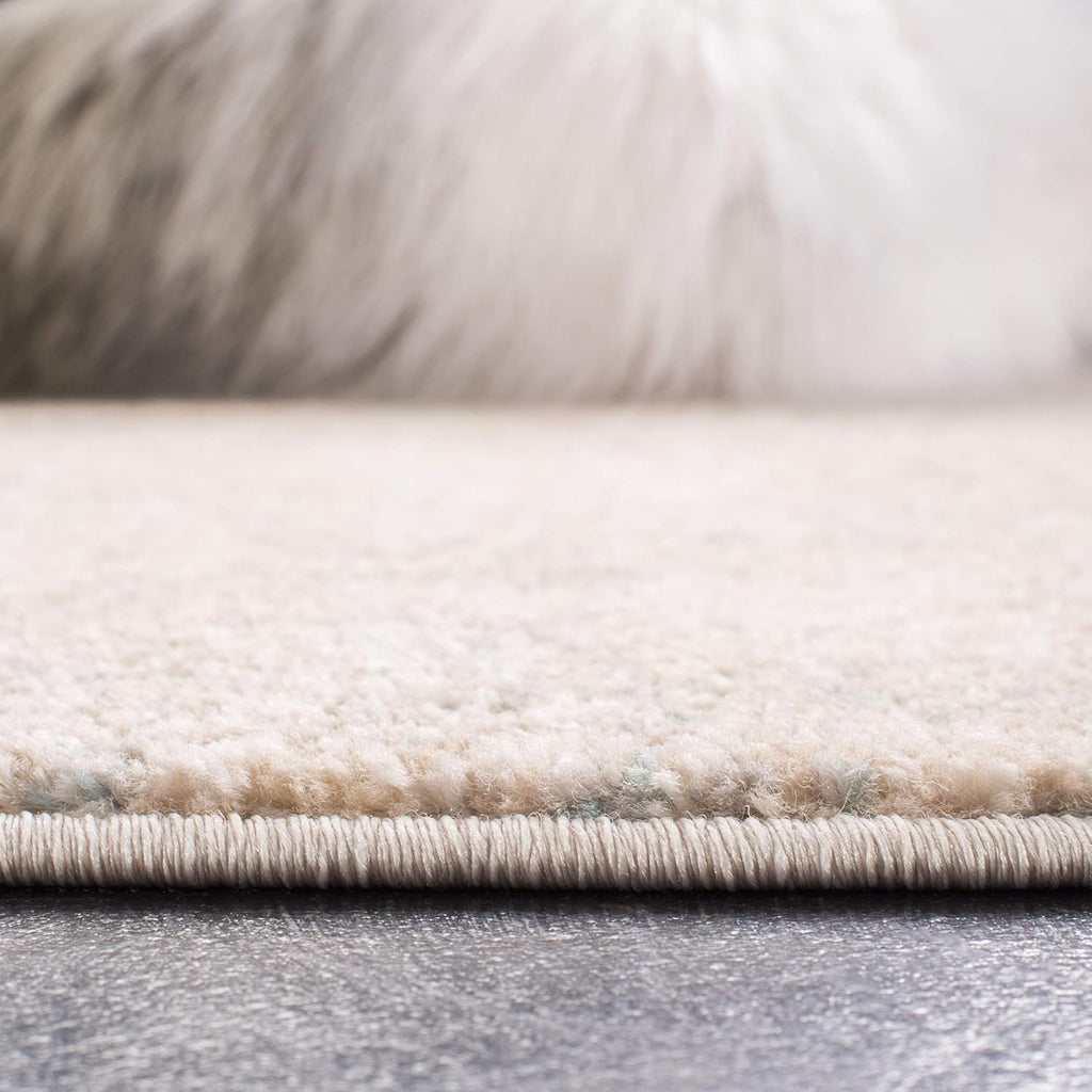 SAFAVIEH Adirondack Collection Area Rug - 12' Square, Beige & Slate, Modern Abstract Design, Non-Shedding & Easy Care, Ideal for High Traffic Areas in Living Room, Bedroom (ADR207B)
