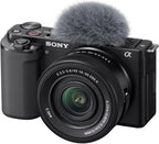 Sony Alpha ZV-E10 - APS-C Interchangeable Lens Mirrorless Vlog Camera Kit - Black  ZVE10KB