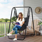 G TALECO GEAR Hammock Chair with Stand,Heavy-Duty and Rustproof Hanging Chair with Stand,Hammock Swing Chair Stand,for Indoor Outdoor Patio Yard Garden Porch (Blue)