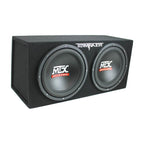 MTX TNE212D 12" 1200W Dual Loaded Subwoofer Box + 1500W Amplifier + Capacitor