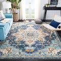 SAFAVIEH Area Rug 9x12 - Madison Collection - Large - Blue & Light Blue, Boho Chic Distressed Medallion Design, Non-Shedding & Easy to Clean, Ideal for Living Room, Bedroom, Dining Space (MAD473M)
