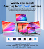 Laptop Screen Extender  FHD 1080P IPS Triple Screen Portable Monitor Extender 12–18.5 inch  Portable Laptop Extended Monitor Compatible with Windows and MacBook (Quad Monitor  14" S780-C)