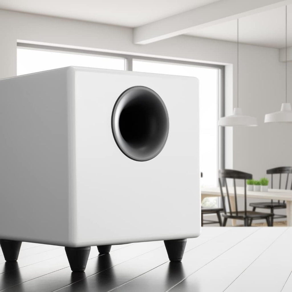 Audioengine S8 Powered Subwoofer - 8 Inch Subwoofer  250W Down Firing Speakers for PC  Home Theaters  Movie Lovers & Studios  Wireless Ready with Sleep Mode