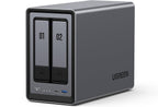 UGREEN NAS DXP2800 2-Bay Desktop All-Round NASync Ideal for Small Team  Enthusiasts  Intel N100 Quad-core CPU  8GB DDR5 RAM  2.5GbE  2X M.2 NVMe Slots  4K HDMI  Network Attached Storage (Diskless)