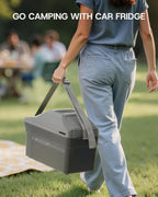 Upstreman Electric Cooler & Warmer 10QT(9L) Capacity, Thermoelectric Car Fridge with Shoulder Strap, Plug In 12V DC Portable Car Food Warmer and Cooler for Travel, Camping, Picnic-AR09