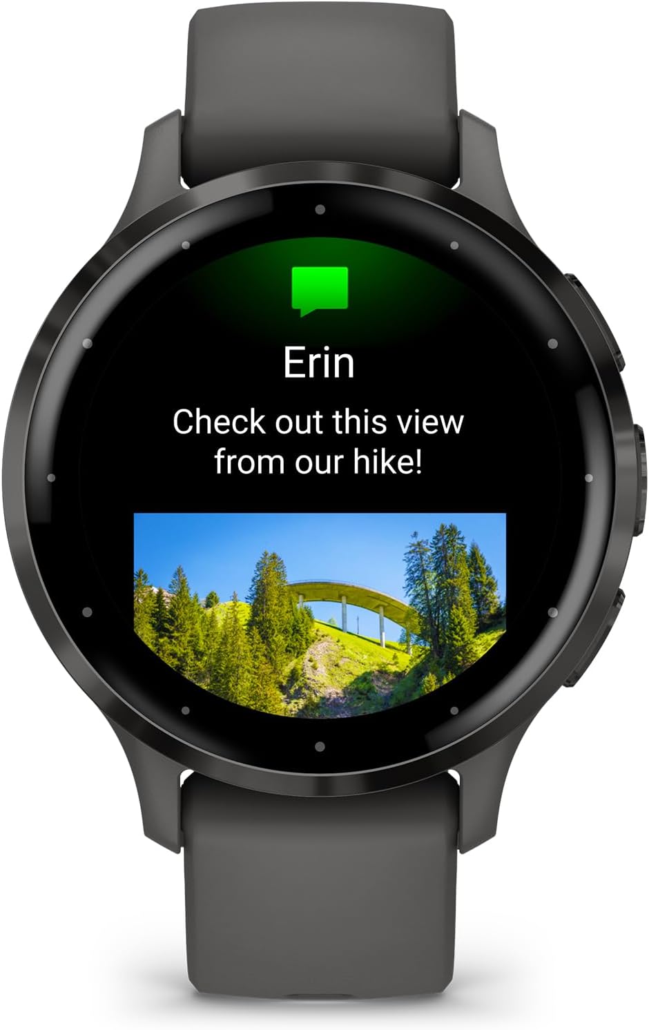 Garmin Venu 3S Running GPS Smartwatch with AMOLED Display  Advanced Health  Fitness Features  Up to 14 Day Battery Life with Signature Series Modern Power Stand | Slate with Pebble Gray Silicone Band