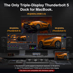 iVANKY 23-in-1 Intel Certified Thunderbolt 5 FusionDock Max 2  120Gbps MacBook Docking Station  Triple 6K@60Hz Display for Mac M1-M5 Pro/Max  140W PD  2.5GbE  Cooling Fan (Incompatible with Windows)