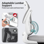 TRALT Office Chair - Ergonomic Desk Chair with Adjustable Lumbar Support, Mesh Computer Chair, Executive Chairs for Home Office Comfortable Lumbar Support (Ash Gray)