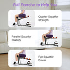 Deep Squat Machine, Adjustable Glutes Trainer Machine, Core & Abs for Low Impact Lower Body Workouts, Home Gym Push-Up Exercises, Easy to Assemble, 350Lbs Weight Capacity