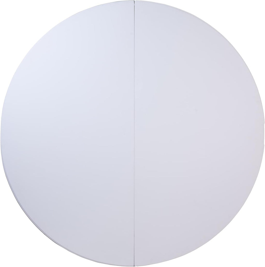 Flash Furniture Kathryn 5.89-Foot Round Bi-Fold Granite White Plastic Banquet and Event Folding Table with Carrying Handle