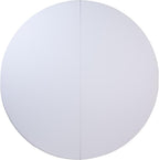 Flash Furniture Kathryn 5.89-Foot Round Bi-Fold Granite White Plastic Banquet and Event Folding Table with Carrying Handle