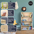 2 Shelf Montessori Horizontal Bookcase with Wheels (47" Width) |Bookshelf - Toy Storage Organizer, Arts, Crafts & Supplies Storage Unit for Home, Office, Classroom, Daycare