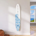 Headwaters Studio Surf Board Growth Chart - Wooden Surfboard Decor Small Surfboard Baby Growth Chart for Wall Grow Chart Baby Wall Growth Chart Baby Measuring Board - White w/Blue Wave - 57"x10"x1/4"