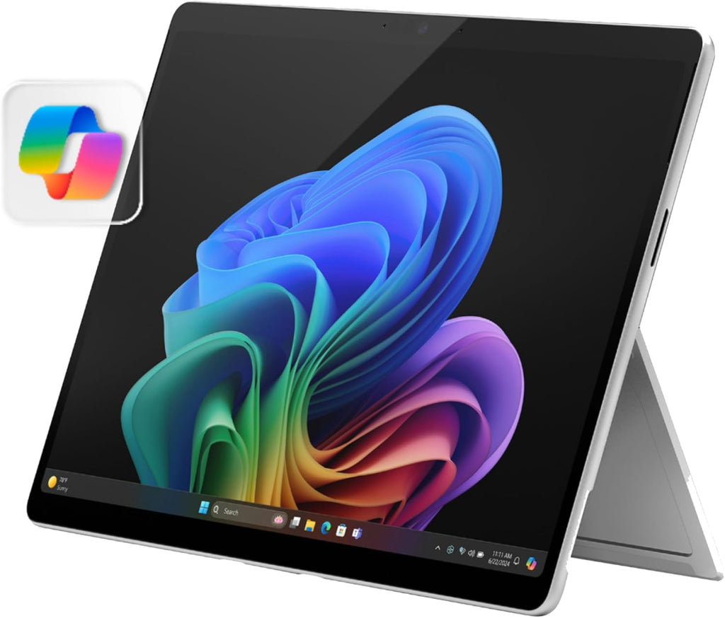 Microsoft Surface Pro 2-in-1 Laptop/Tablet (2024)  Windows 11 Copilot+ PC  13" Touchscreen Display  Snapdragon X Plus (10 Core)  16GB RAM  512GB Storage  Platinum