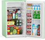 Upstreman 3.2 Cu.Ft Mini Fridge with Freezer, Single Door Mini Fridge, Dorm Fridge, Adjustable Thermostat, Mini Refrigerator for Bedroom, Office, Dorm, Green-BR321