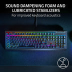 Razer BlackWidow V4 X Mechanical Gaming Keyboard: Yellow Switches Linear & Silent - 6 Macro Keys - Chroma RGB - Doubleshot ABS Keycaps - Roller & Media Keys - Snap Tap