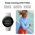 Google Pixel Watch 2 (Previous Model) with the Best of Fitbit - Heart Rate Tracking  Stress Management  Safety Features - Android Smartwatch - Polished Silver Aluminum Case - Bay Active Band - Wi-Fi