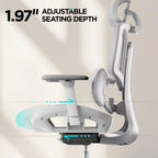 Hbada E3 Air Ergonomic Office Chair, Big and Tall Office Chair - with 3-Zone Dynamic Lumbar Support, 3D Adjustable Headrest, 3D Adjustable Armrests, Swivel, Grey(No Footrest)
