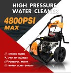 Pressure Washer Max 4800PSI 6.5HP Gas with Power Spray Gun 4-Stroke 5 Nozzles
