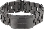 Garmin QuickFit 22 Watch Band - Vented Titanium Bracelet with Carbon Gray DLC Coating