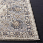 SAFAVIEH Sofia Collection 8' x 10' Ivory/Grey SOF330D Boho Tribal Oriental Distressed Non-Shedding Living Room Dining Bedroom Area Rug
