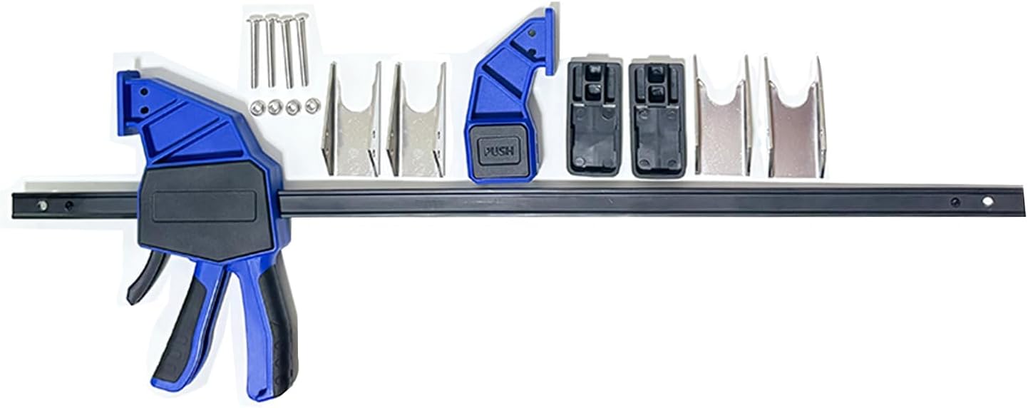 18” Quick Coupler Mate Pipe Clamps Includes 4 Duo-Jaw Sets(2 * 1/2" + 3/4" and 2 * 7/8" + 3/8" Jaw) for Hydraulic Pipe Clamps Quick Coupler Tool Suitable Excavators, Tractors etc.