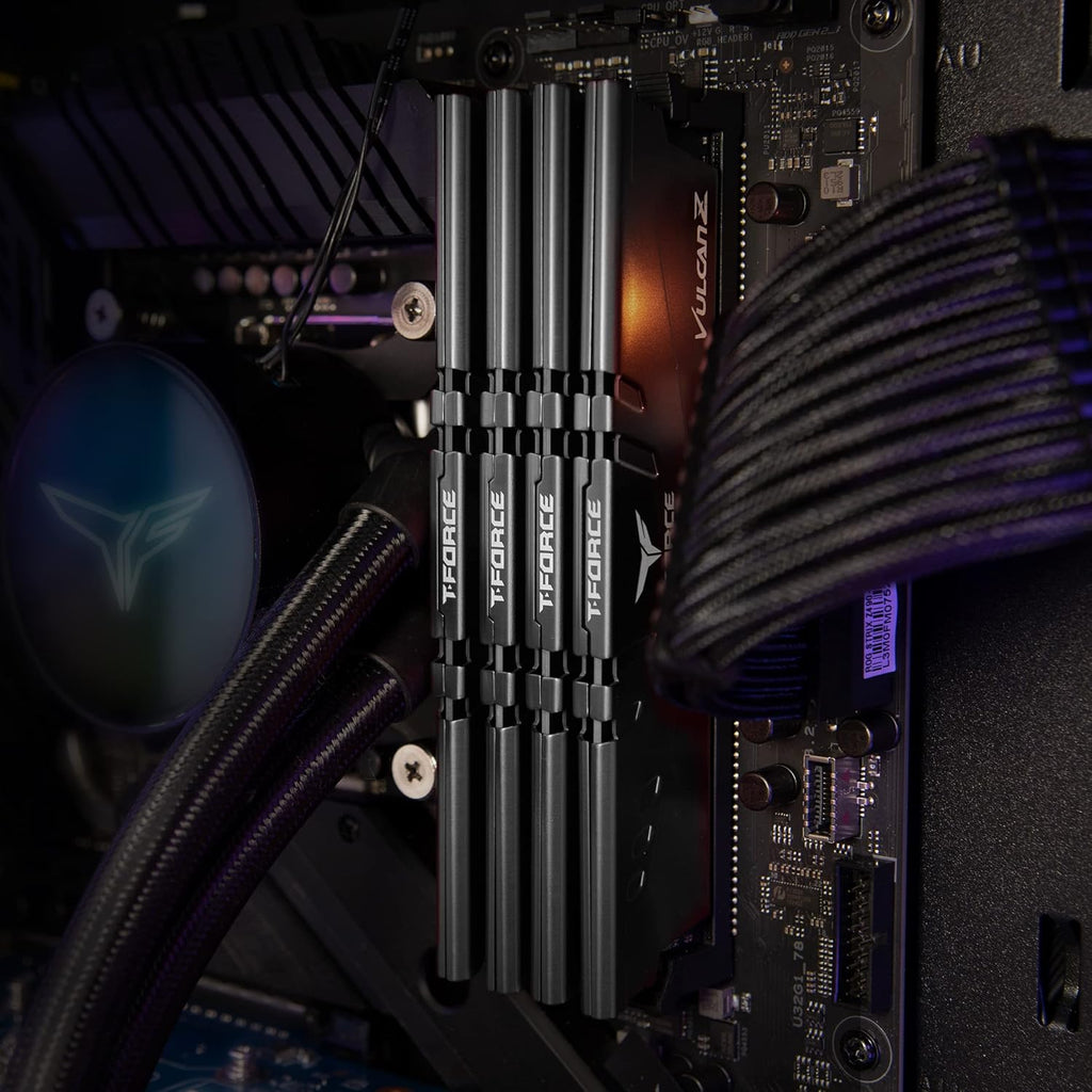 TEAMGROUP T-Force Vulcan Z DDR4 DRAM 16GB Kit (2x8GB) 3200MHz Desktop Memory Module (PC4-25600) CL16 Ram (Gray) - TLZGD416G3200HC16FDC01