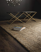 SAFAVIEH Area Rug 9x12 - Natural Fiber Collection - Large - Natural Brown, Handmade Jute, Farmhouse Style, Chunky Textured Thick Pile (NF447A)