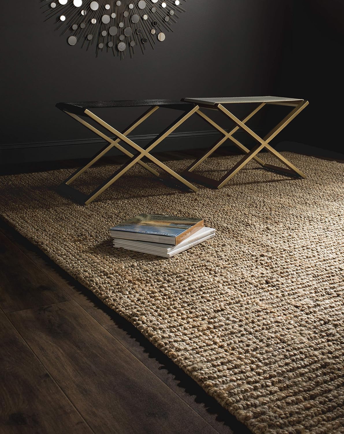 SAFAVIEH Area Rug 9x12 - Natural Fiber Collection - Large - Natural Brown, Handmade Jute, Farmhouse Style, Chunky Textured Thick Pile (NF447A)