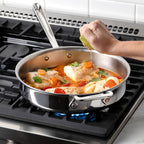 All-Clad D3® Stainless Steel 10 Piece Cookware Set- Made in USA- Includes Frying Pans, Saucepan, Sautépan, Stockpot - Professional Grade -Oven Safe & Induction Compatible