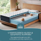 Sleepmax Extra Firm Queen Size Mattress 12 Inch - Deep Sleep Hybrid Mattress Pressure Relief - Cooling Bed in a Box for Back & Side Sleepers - 365-Night Trial, Forever Warranty, Fiberglass-Free