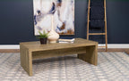 Coaster Home Furnishings Wooden Coffee Table w/ Side Panels & Center Brace, Mango Wood - Modern Rectangular Living Room and Bedroom Furniture for House and Apartment
