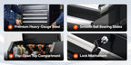 26" Rolling Tool Chest with 3 Drawers - Tool Box with Ball Bearing Slides, Lift-Latch Handles, Drawer Lock Mechanism, Flip-Open Top Compartment, Slip-Resistant Liners for Garage and Workshop Storage