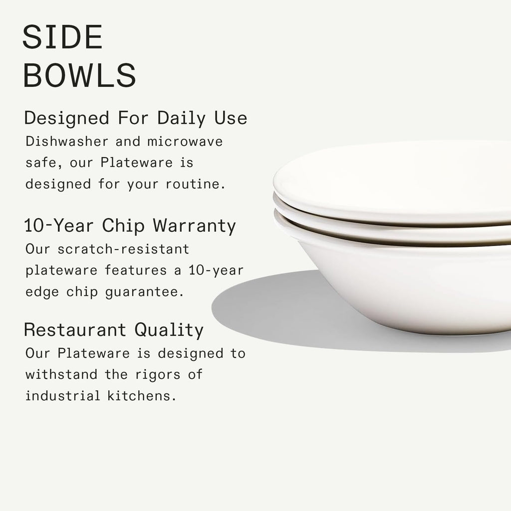 Made In Cookware | Set of 4 | Side Bowls | White | Porcelain | Crafted in England