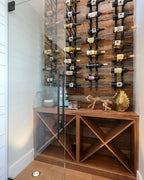 Ultra Wine Racks Wall Mounted Label-Out Wine Racks (4 Foot 3 Deep, Matte Black, 36 Wine Bottles) - Modern Metal Wine Storage, for Home Bar, Kitchen, Dining Rooms, & Wine Cellars