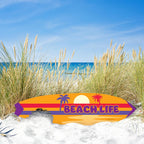 JennyGems Outdoor Beach Life Surfboard Wall Art with Shark Bite, Nautical Beach Decor, Surfboard Sign, Weather Resistant PVC, 3 Foot