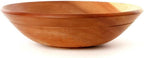 Wooden Salad Bowl for Serving, Beige to Brown Colors, Rustic Finish,15-16 Inch Wide