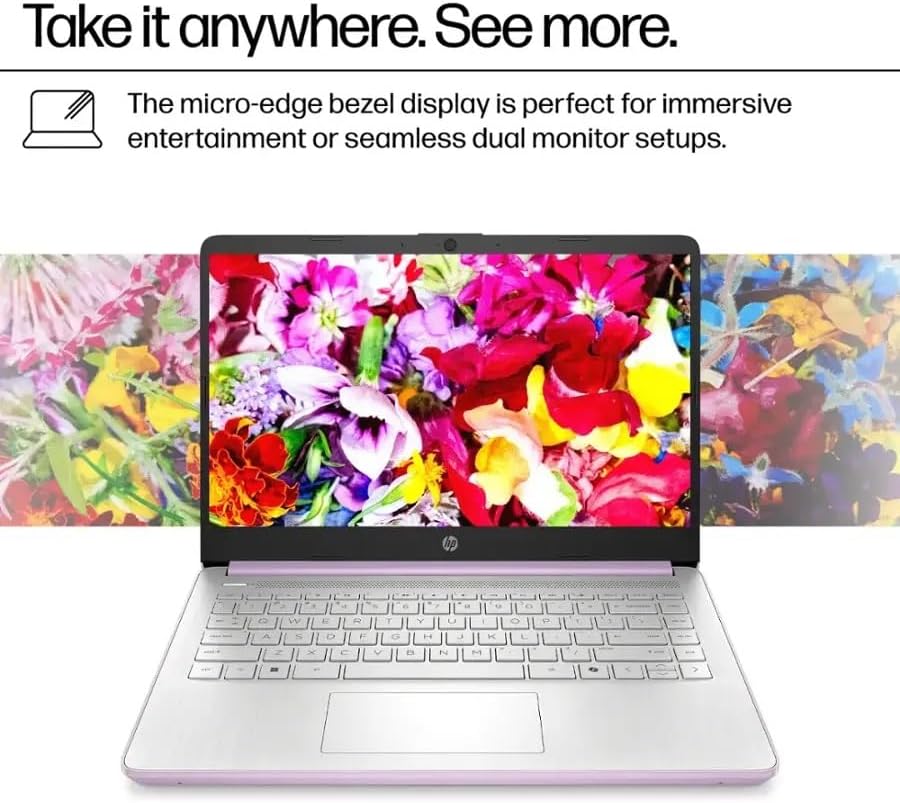 HP Stream 14 Student Business Laptop  Microsoft Office 365  Copilot AI  4GB RAM  128GB UFS  1TB Cloud Storage  Intel N150 Processor(Quad-core)  Honey Lavender  Windows 11 Home  with 5ave Kit
