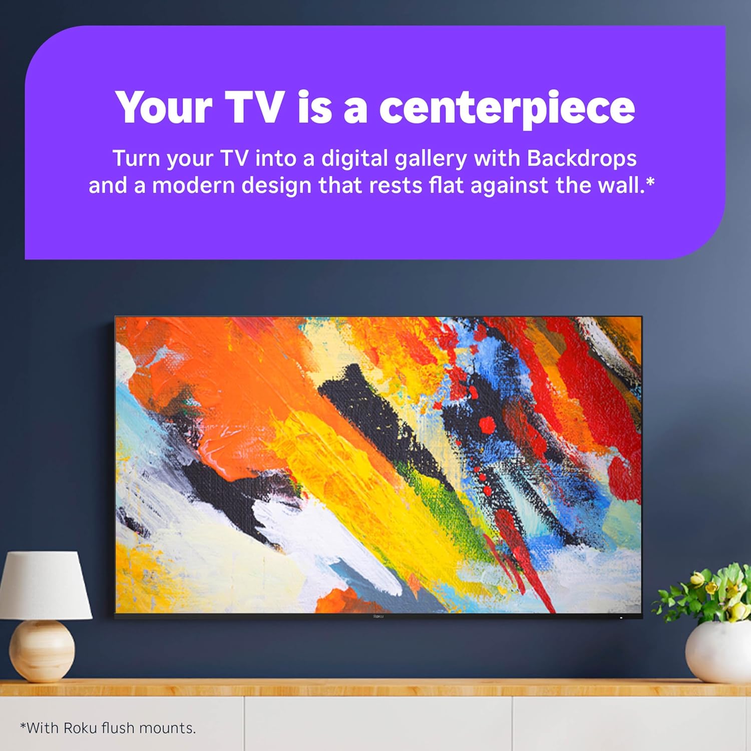 Roku Smart TV – 55-Inch Pro Series  Mini-LED TV – RokuTV with Backlit Voice Remote Pro – Flat Screen 4K QLED Television with 120Hz Refresh Rate & Dolby Vision IQ  Live News  Sports  Entertainment