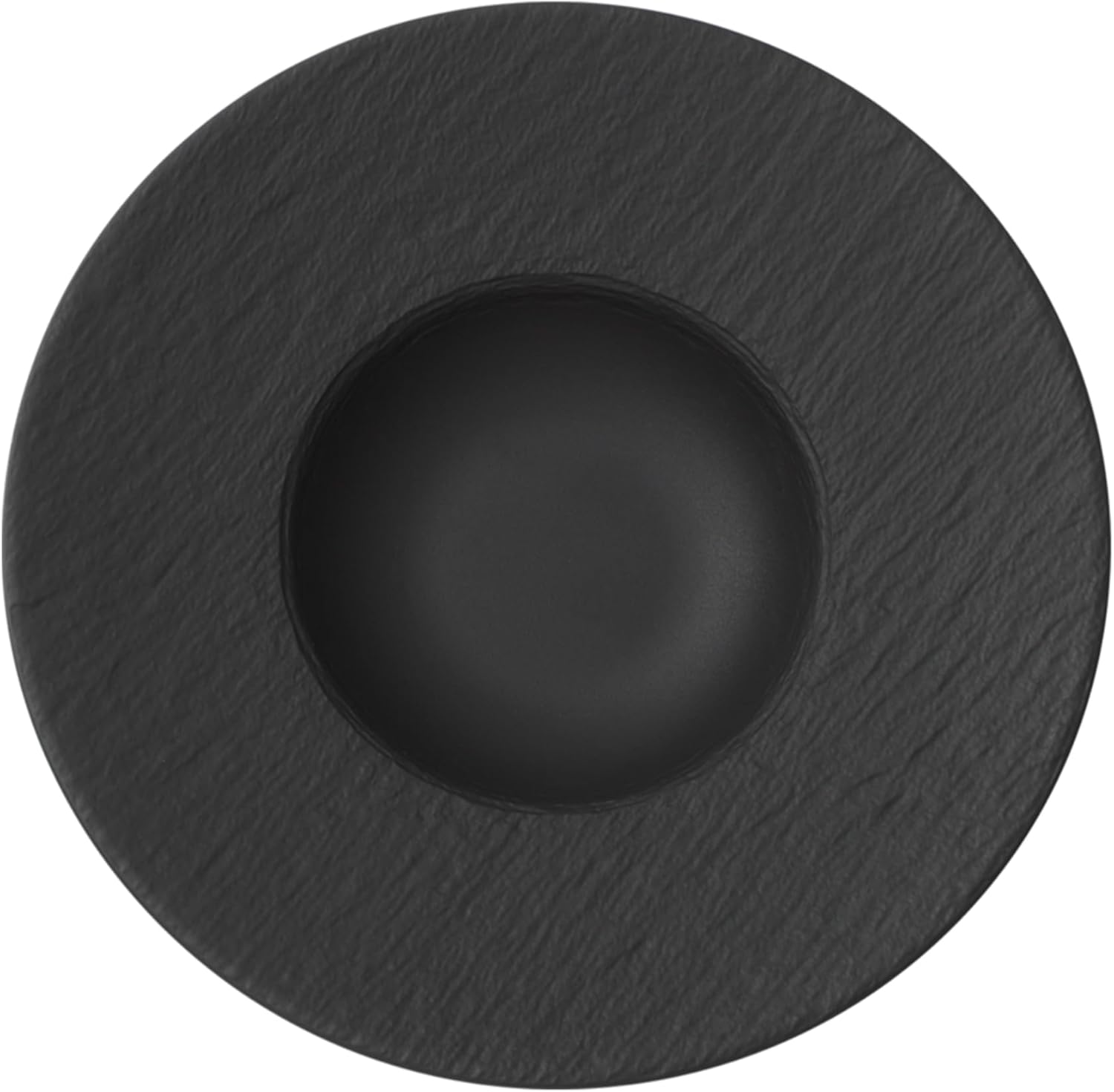 Villeroy & Boch Manufacture Rock Pasta Bowl, Set of 4, Premium Porcelain, Made in Germany, Black