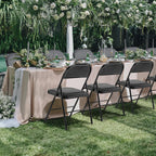 Sweetcrispy Folding Chair 12 Pack, Leather Padded Folding Chairs, Sturdy Metal Foldable Chairs, Easy to Use and Store, Outdoor and Indoor, for Home, Office, Party, Comfy