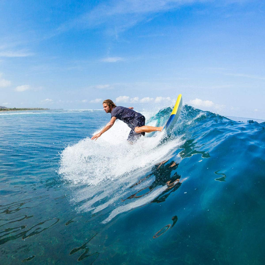 GYMAX Surfboard, 6FT Stand Up Paddle Board with Removable Fins & Safety Leash, Lightweight Non-Slip Paddle Board for Teenagers, Adult, Beginners