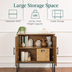Best Choice Products Slatted Sideboard Buffet Cabinet, Entryway Table, Accent Storage Cabinet, Console Table for Hallway, Living Room, Dining Room – Brown