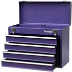 Workington Portable Metal Tool Chest with 4 Drawers, 20" 4-Drawer Tool Chest Cabinet with Ball Bearing Drawer Slides, Steel Tool Storage Box Organizer 4004 Purple